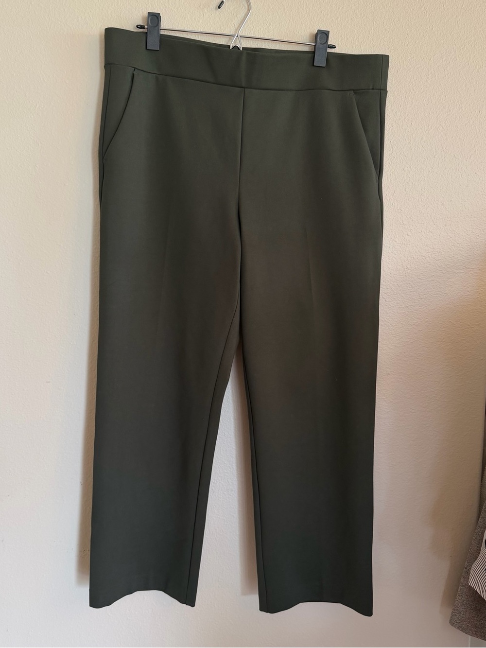 LOFT Women’s Dark Olive Straight-Leg Dress Pants Size XL